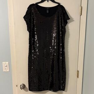 Elegant Black Sequin Dress